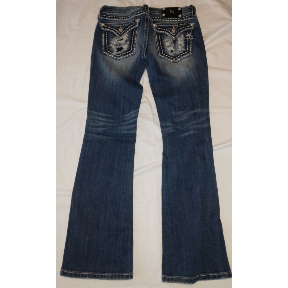 Miss Me Women’s Size 28 Denim Embellished Jeans JE5152B7R Bootcut Blue - Picture 6 of 9